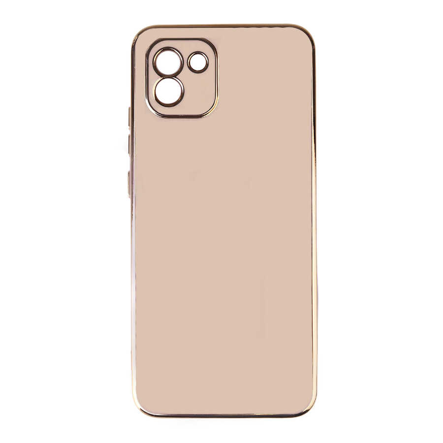 Galaxy Uyumlu A03 Kılıf Tuhatu Bark Kapak-Rose gold