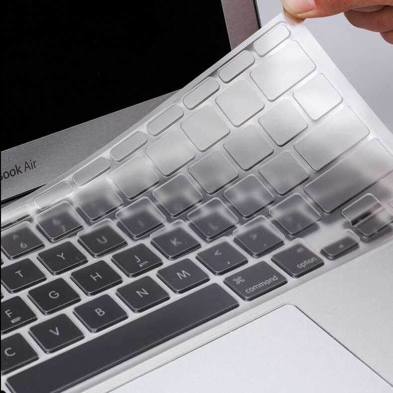 Macbook Uyumlu 15’ Pro 2017 A1707 Tuhatu Klavye Koruyucu Şeffaf Silikon Ped