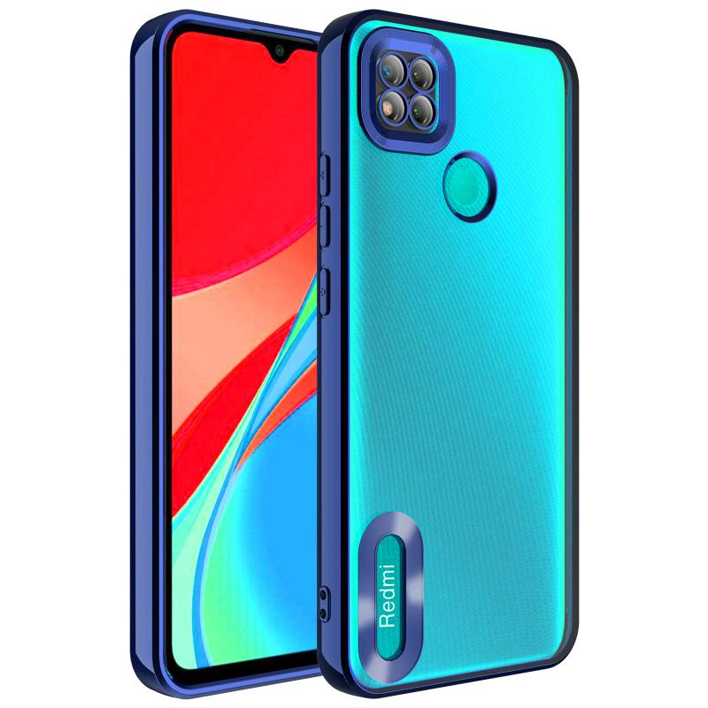 Xiaomi Uyumlu Redmi 9C Kılıf Kamera Korumalı Logo Gösteren Tuhatu Omega Kapak-Lacivert