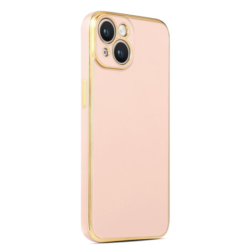 iPhone Uyumlu 14 Kılıf Tuhatu Bark Kapak-Rose gold