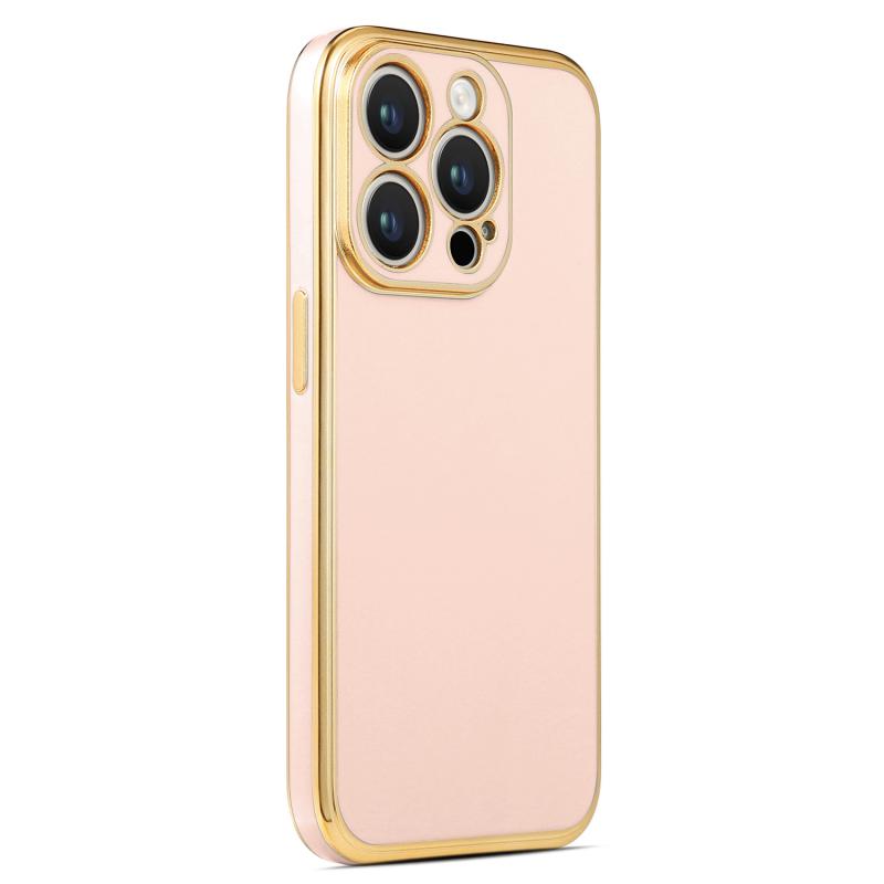 iPhone Uyumlu 14 Pro Max Kılıf Tuhatu Bark Kapak-Rose gold