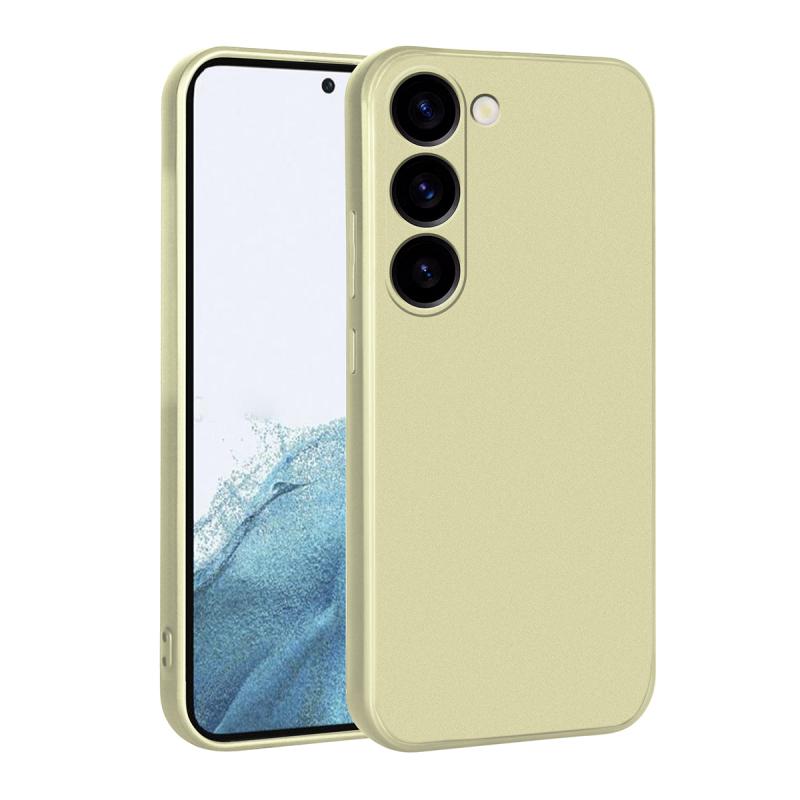 Galaxy Uyumlu S23 Plus Kılıf Tuhatu Marino Silikon Kapak-Gold