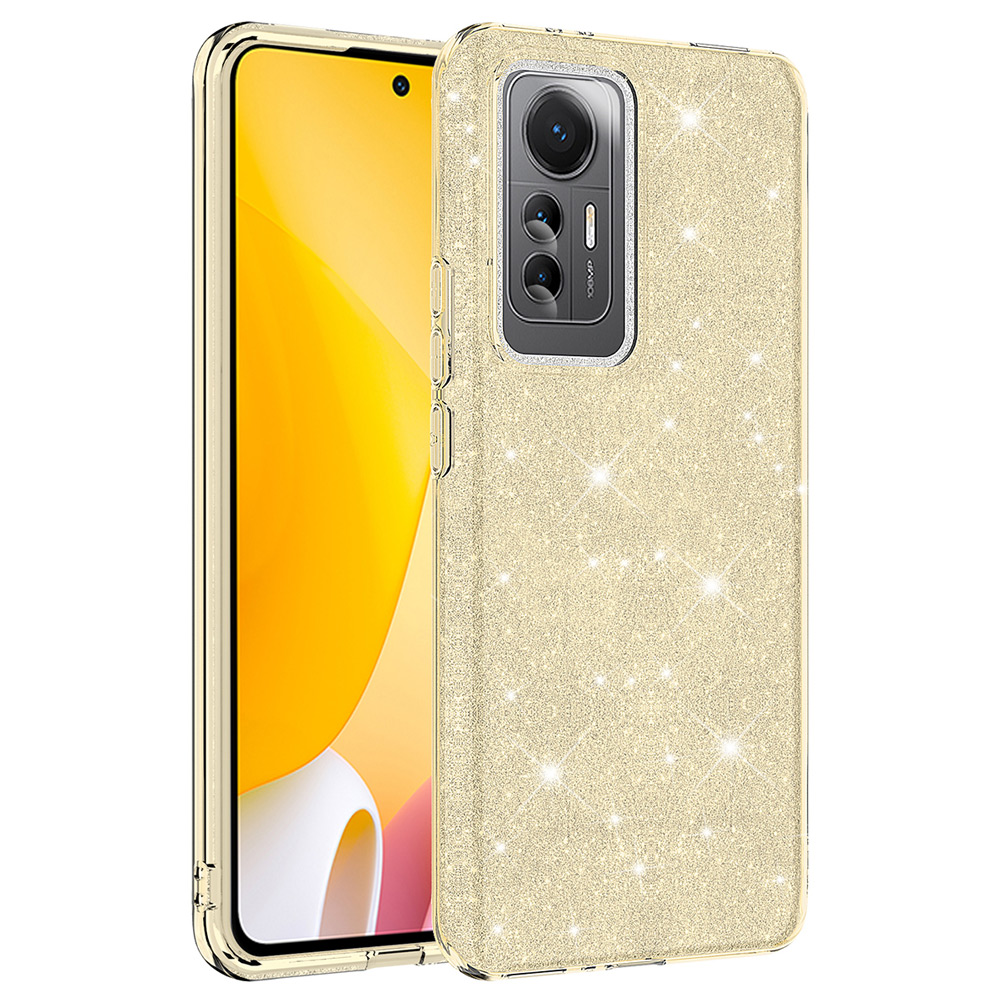 Xiaomi Uyumlu Mi 12 Lite Kılıf Tuhatu Shining Silikon-Gold