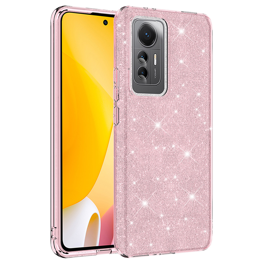 Xiaomi Uyumlu Mi 12 Lite Kılıf Tuhatu Shining Silikon-Pembe