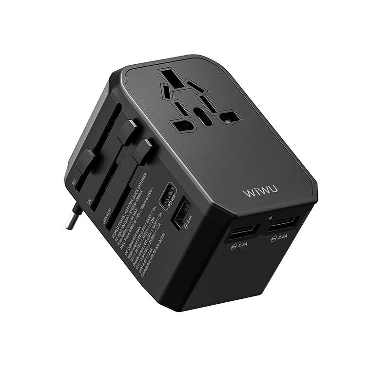 Wiwu UA-304 Çoklu Universal TR/US/UK/AUS/EU Uyumlu Şarj Adaptörü 45W