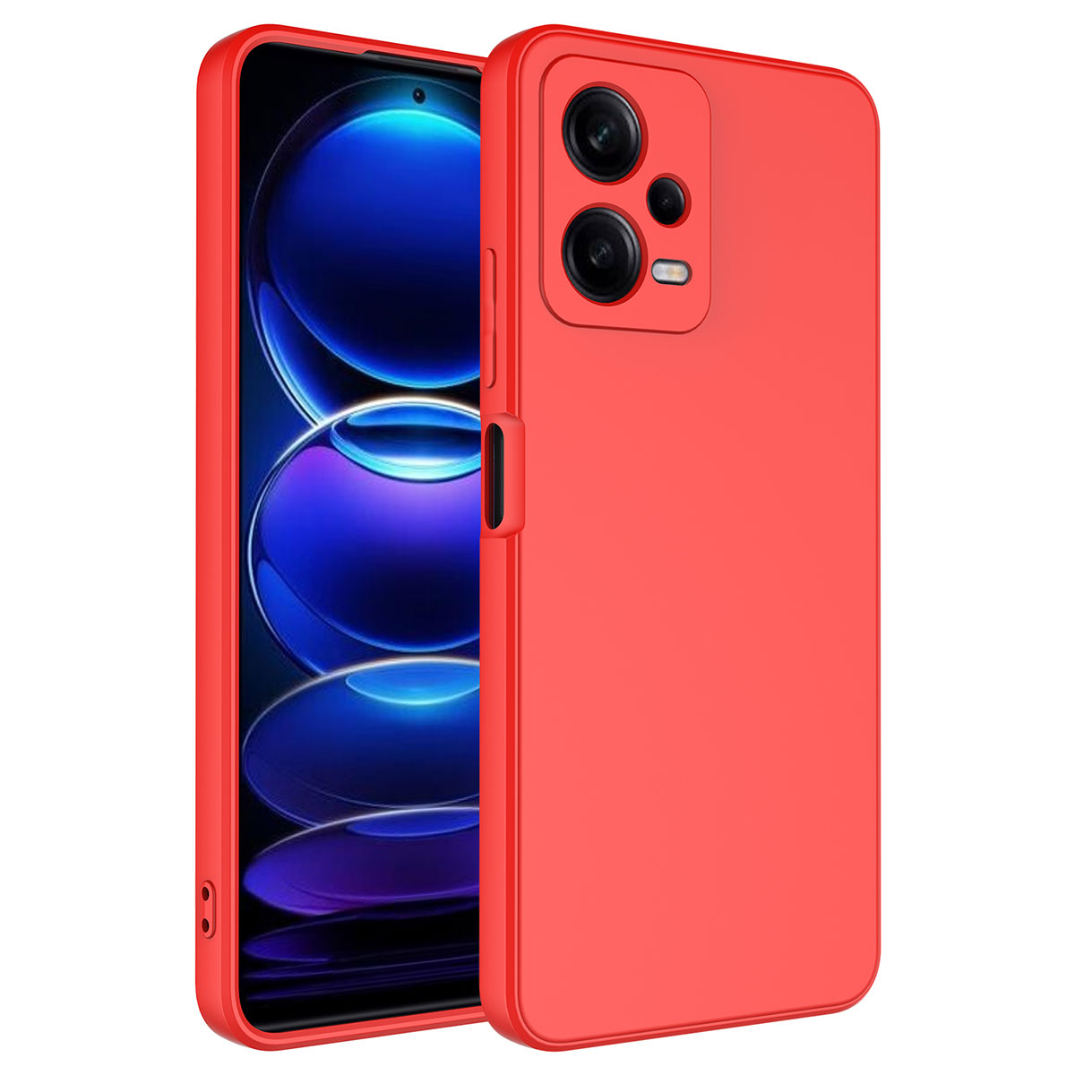 Xiaomi Uyumlu Redmi Note 12 Pro 5G Kılıf Tuhatu Mara Lansman Kapak-Kırmızı