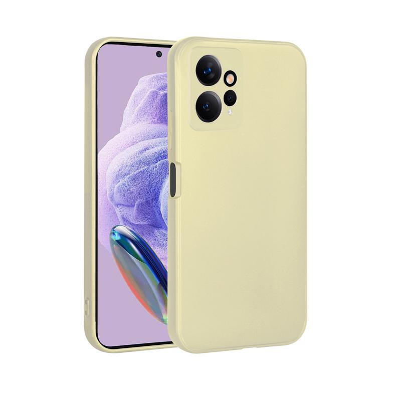 Xiaomi Uyumlu Redmi Note 12 4G Kılıf Tuhatu Marino Silikon Kapak-Gold