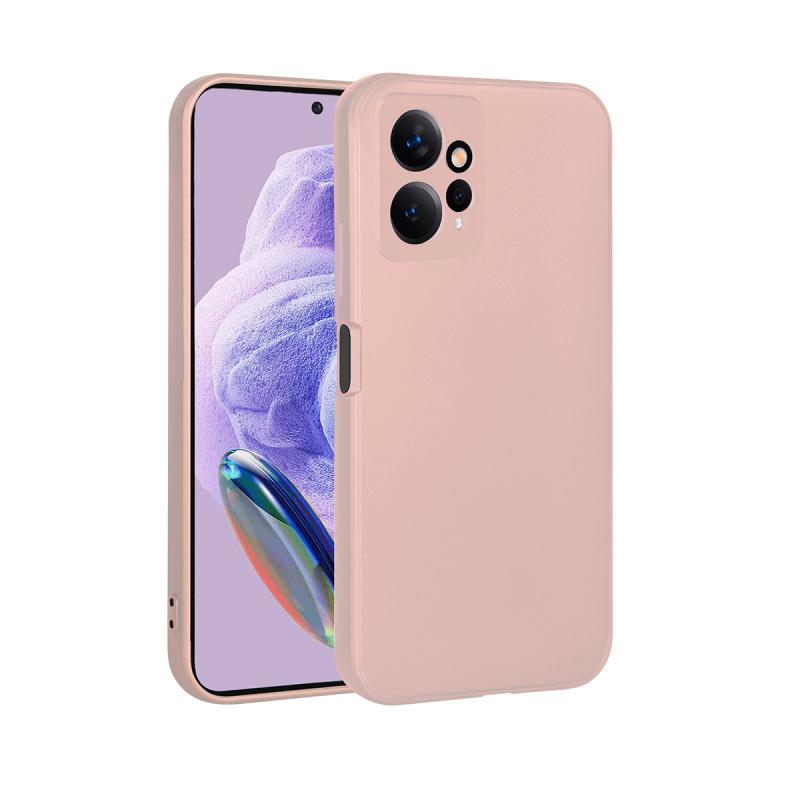 Xiaomi Uyumlu Redmi Note 12 4G Kılıf Tuhatu Marino Silikon Kapak-Rose gold