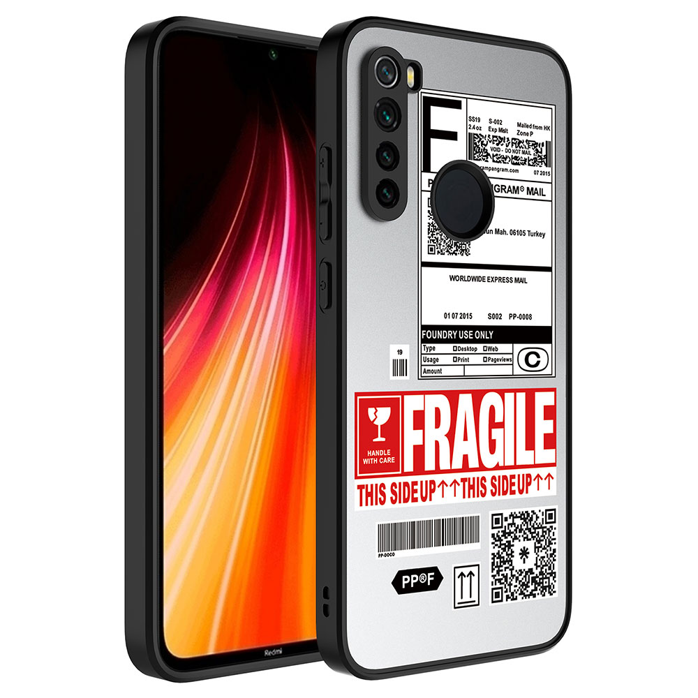 Xiaomi Uyumlu Redmi Note 8 Kılıf Aynalı Desenli Kamera Korumalı Parlak Tuhatu Mirror Kapak-Fragile