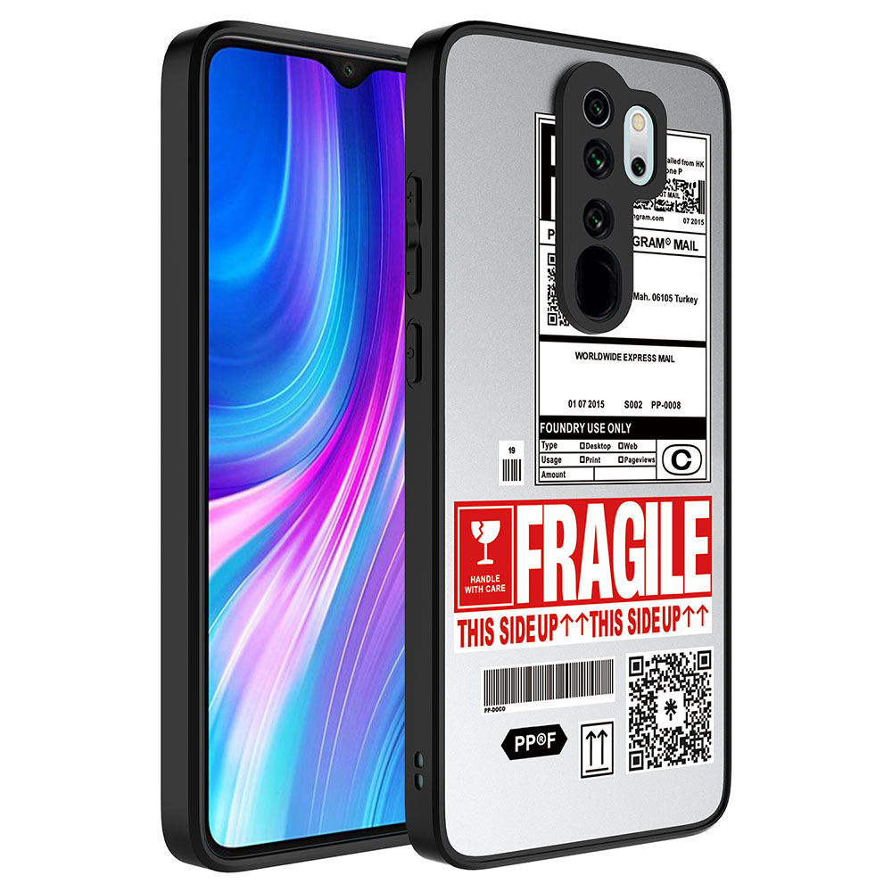 Xiaomi Uyumlu Redmi Note 8 Pro Kılıf Aynalı Desenli Kamera Korumalı Parlak Tuhatu Mirror Kapak-Fragile