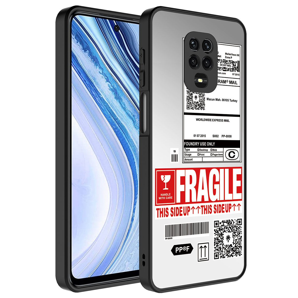 Xiaomi Uyumlu Redmi Note 9S Kılıf Aynalı Desenli Kamera Korumalı Parlak Tuhatu Mirror Kapak-Fragile