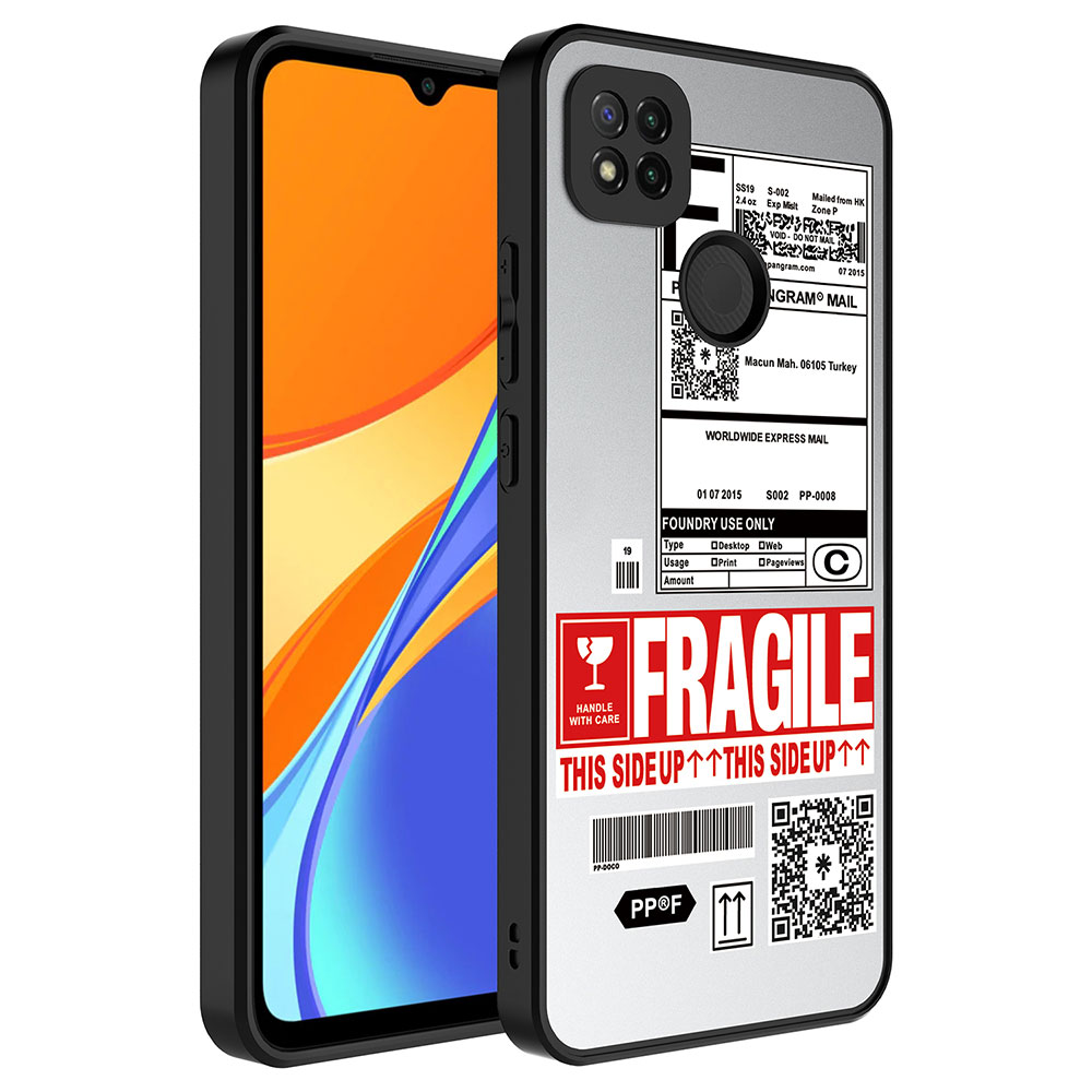 Xiaomi Uyumlu Redmi 9C Kılıf Aynalı Desenli Kamera Korumalı Parlak Tuhatu Mirror Kapak-Fragile