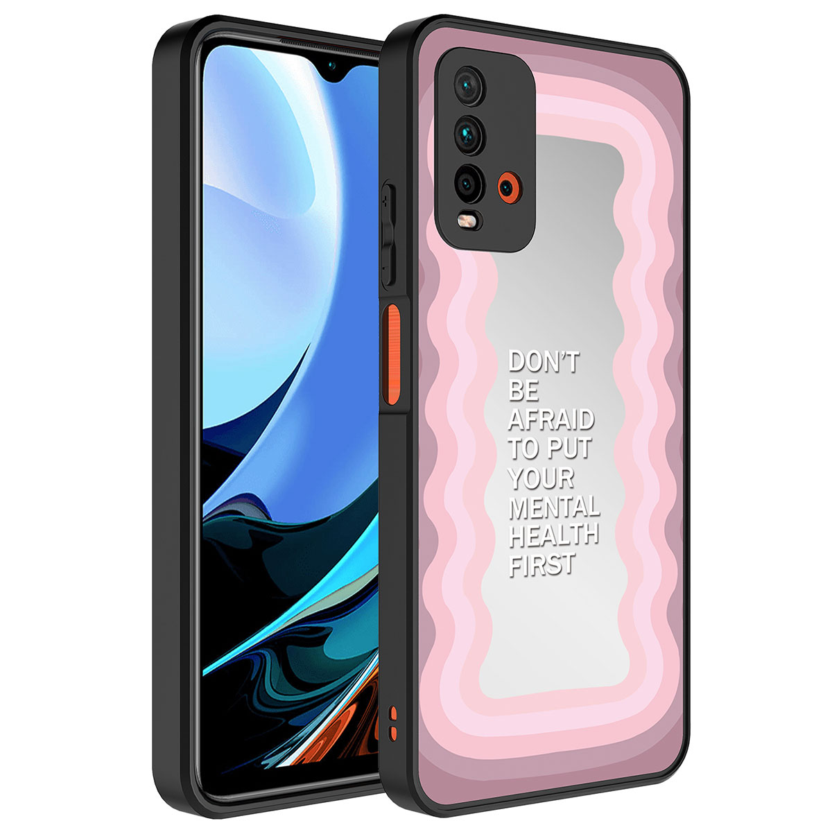 Xiaomi Uyumlu Redmi 9T Kılıf Aynalı Desenli Kamera Korumalı Parlak Tuhatu Mirror Kapak-Ayna