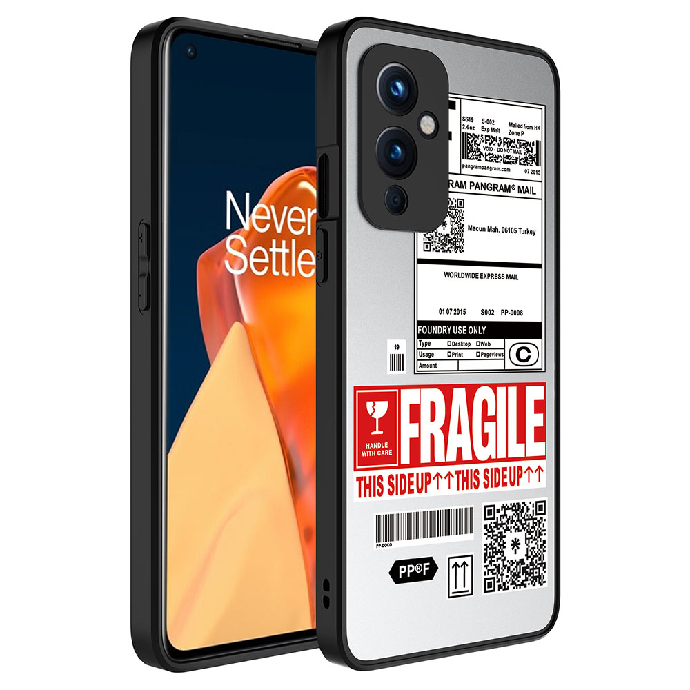 One Plus 9 Kılıf Aynalı Desenli Kamera Korumalı Parlak Tuhatu Mirror Kapak-Fragile