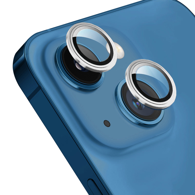 iPhone Uyumlu 13 Go Des CL-10 Kamera Lens Koruyucu-Gümüş