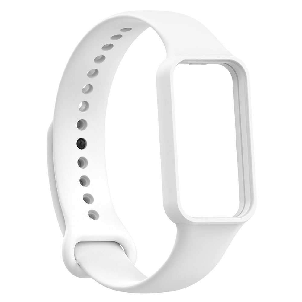 Xiaomi Uyumlu Amazfit Band 7 Tuhatu KRD-87 Silikon Kordon-Beyaz