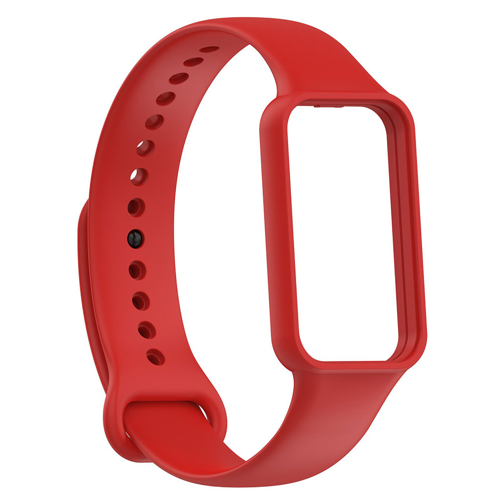 Xiaomi Uyumlu Amazfit Band 7 Tuhatu KRD-87 Silikon Kordon-Kırmızı