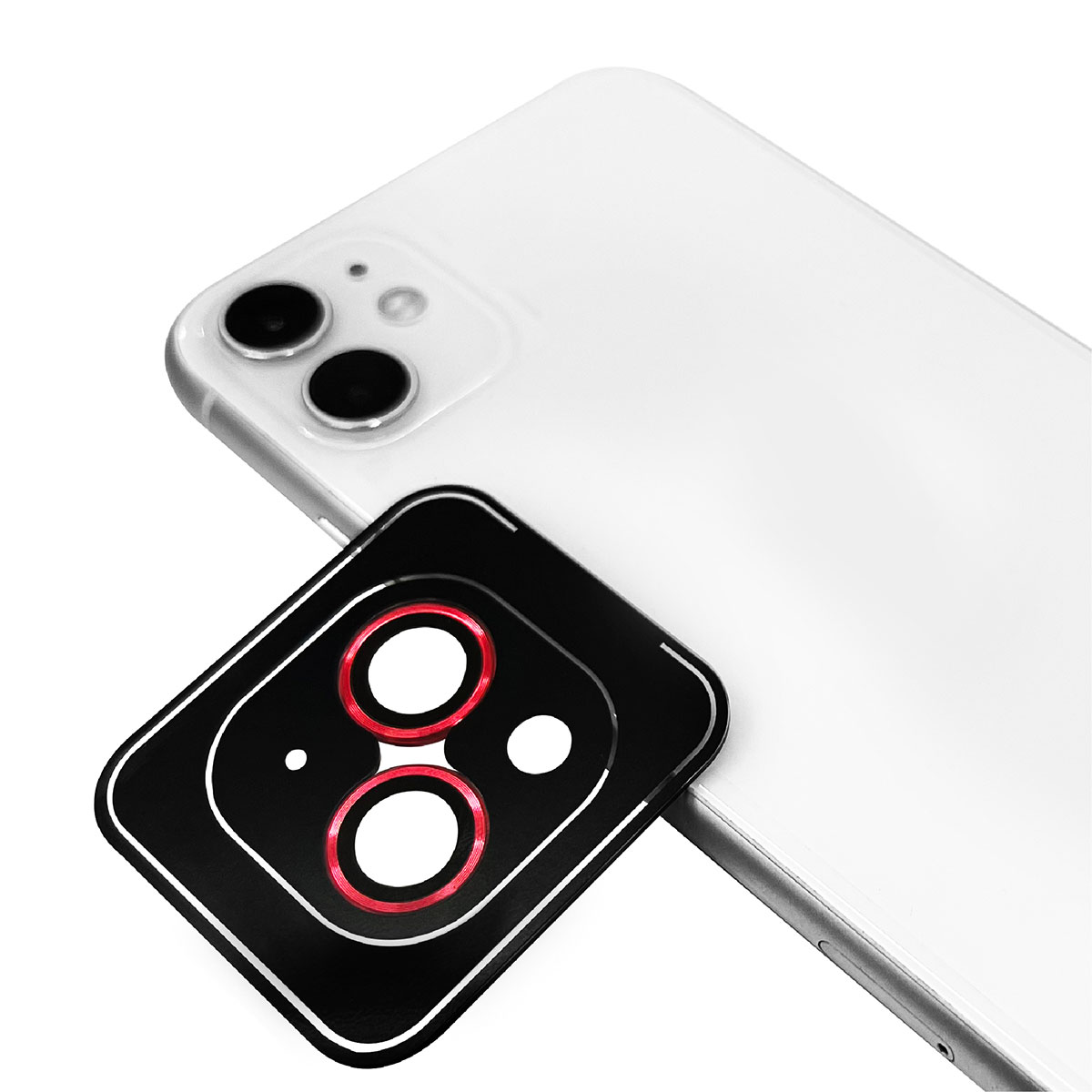 iPhone Uyumlu 13 Mini Tuhatu CL-11 Safir Parmak İzi Bırakmayan Anti-Reflective Kamera Lens Koruyucu-Kırmızı