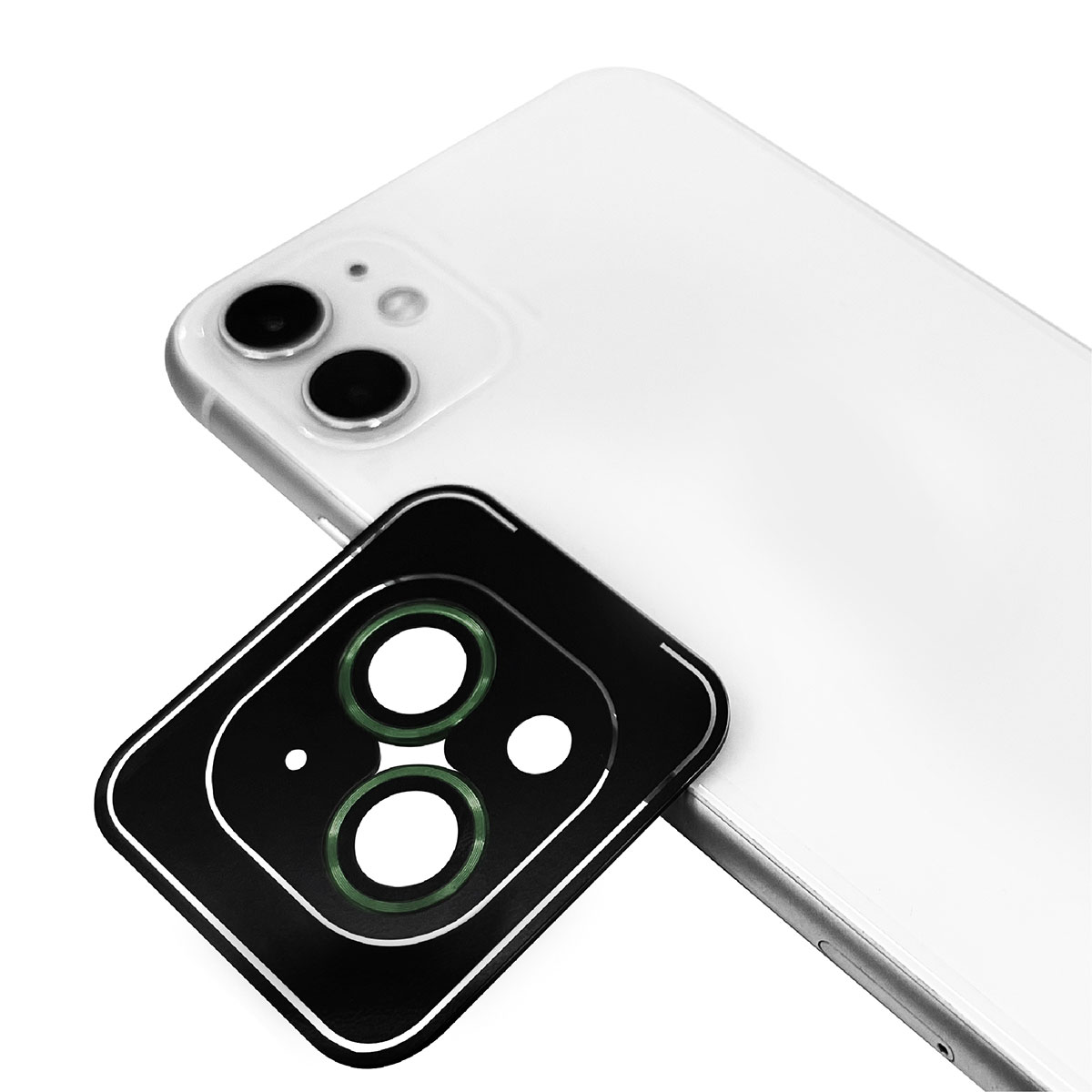 iPhone Uyumlu 13 Mini Tuhatu CL-11 Safir Parmak İzi Bırakmayan Anti-Reflective Kamera Lens Koruyucu-Koyu yeşil