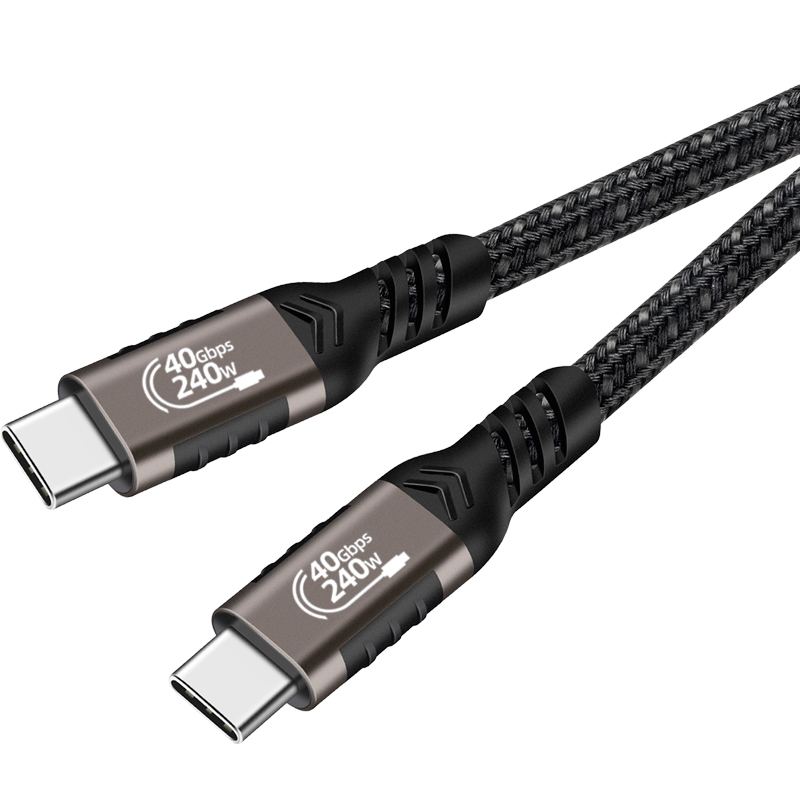 Tuhatu QG01 Type-C to Type-C USB4 PD Data Kablosu 240W 40Gbps 8K@60Hz 1.2 Metre