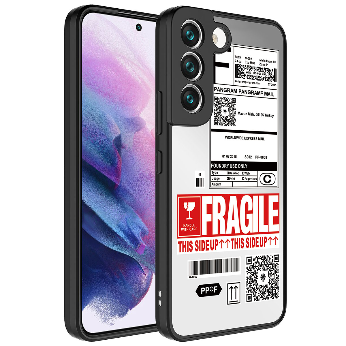 Galaxy Uyumlu S21 FE Kılıf Aynalı Desenli Kamera Korumalı Parlak Tuhatu Mirror Kapak-Fragile