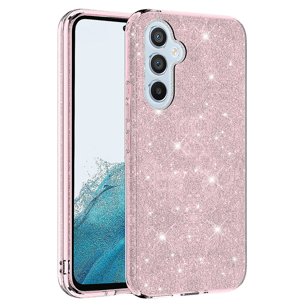 Galaxy Uyumlu A14 Kılıf Tuhatu Shining Silikon-Pembe