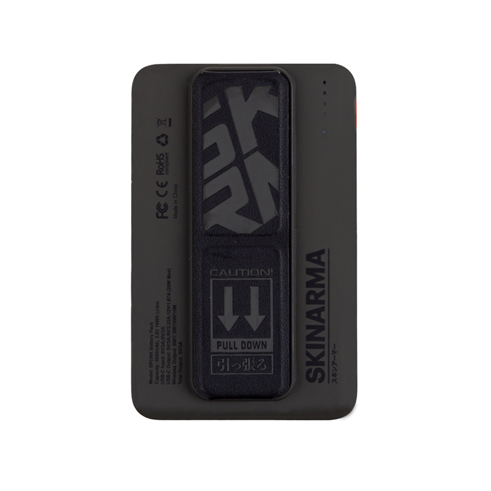 SkinArma Spunk Taşınabilir Wireless Şarj ve PD Hızlı Şarj Özellikli Powerbank 15W 5000mAh-Yeşil