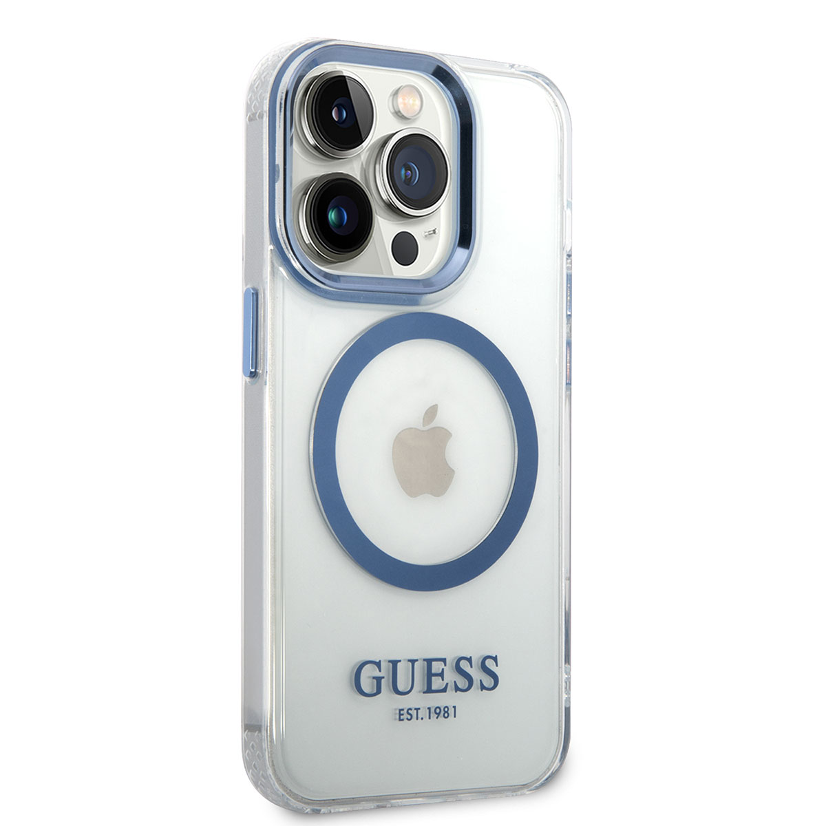 iPhone Uyumlu 14 Pro Max Kılıf GUESS Magsafe Şarj Özellikli Metal Kamera Çerçeveli Kapak