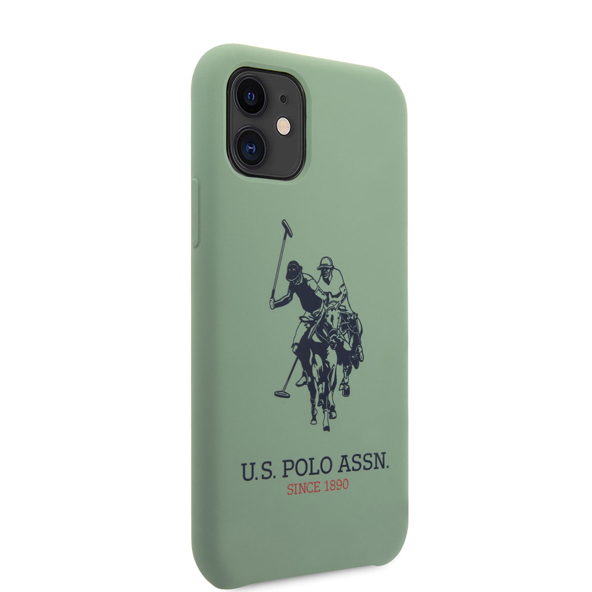 iPhone Uyumlu 11 Kılıf U.S. POLO ASSN. Silikon Büyük Logo Dizayn Kapak-Yeşil