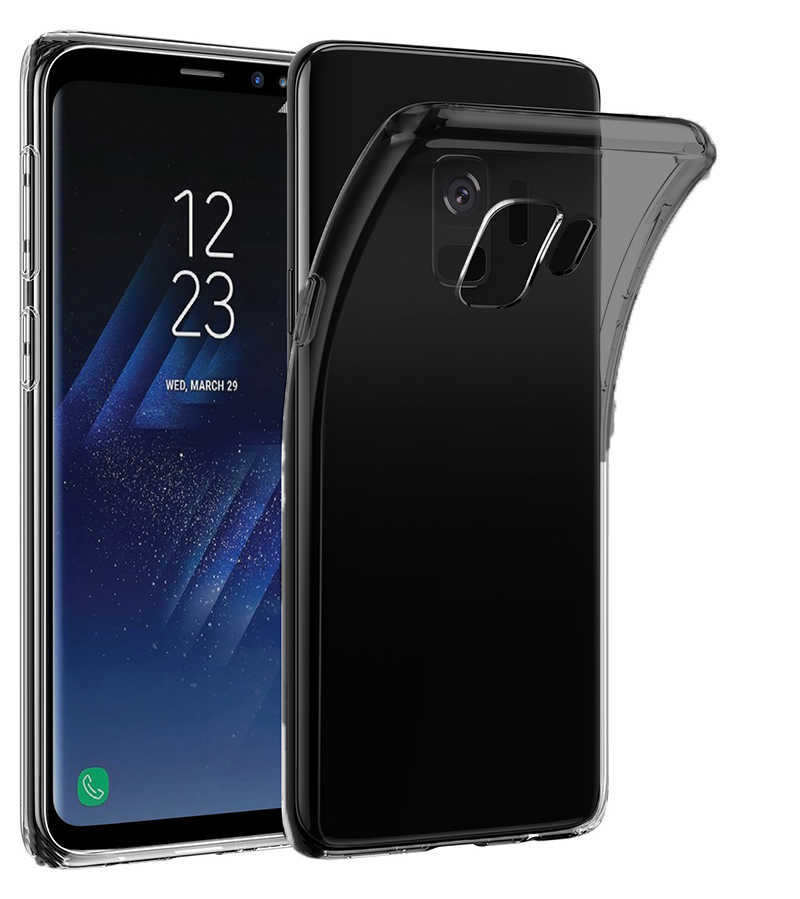 Galaxy Uyumlu S9 Kılıf Tuhatu İmax Silikon Kamera Korumalı-Füme