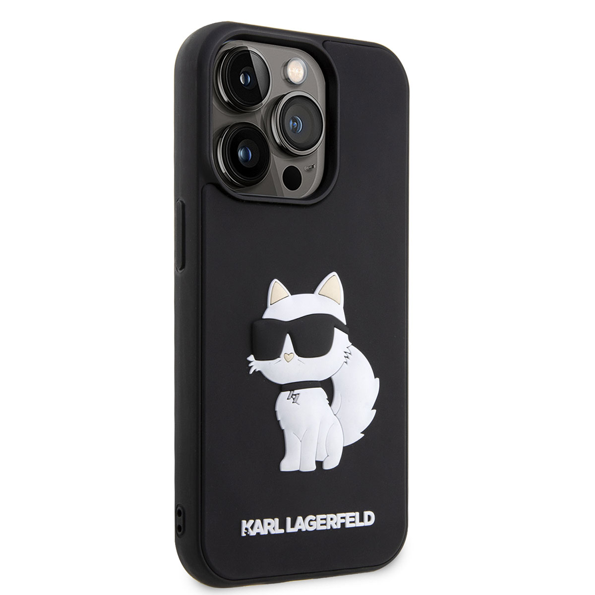 iPhone Uyumlu 14 Pro Kılıf Karl Lagerfeld 3D Rubber Choupette Dizayn Kapak