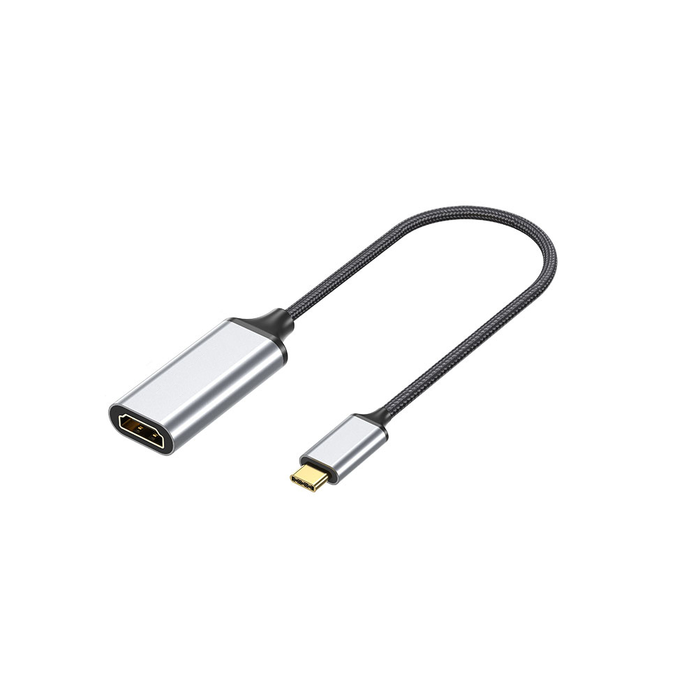 Tuhatu QG05 8K 60 Hz Görüntü Kalitesi Type-C to HDMI Dönüştürücü 15cm-Gümüş