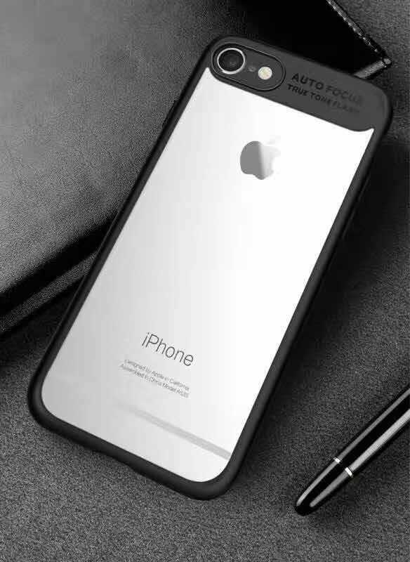 iPhone Uyumlu 7 Kılıf Tuhatu Buttom Kapak-Siyah