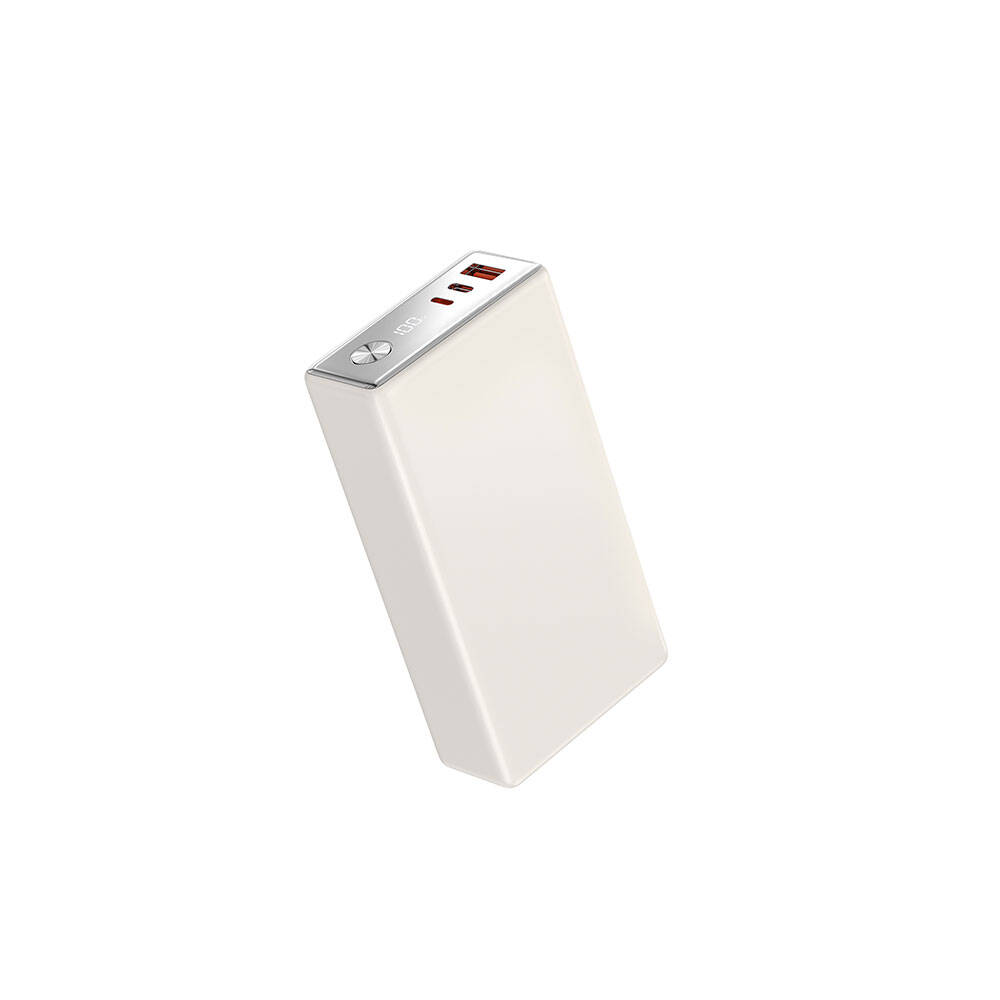 Wiwu Wi-P006 Rock LED Ekranlı Taşınabilir Powerbank PD 20W 20000mAh-Beyaz