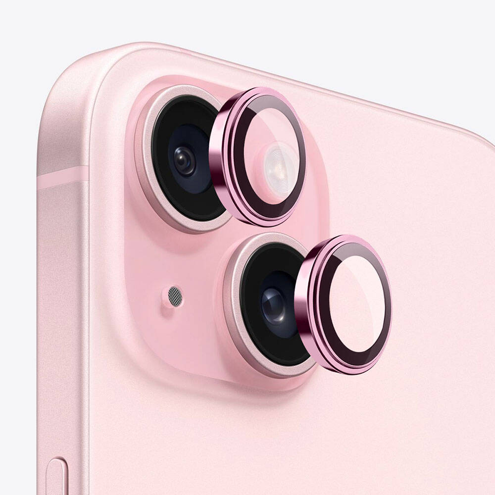 iPhone Uyumlu 15 ​​​Plus Wiwu Lens Koruyucu Metal Kamera Lens Koruyucu