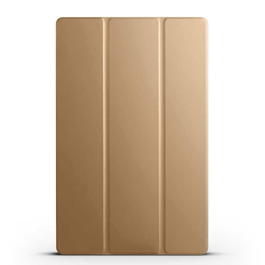 Galaxy Uyumlu Tab S9 Tuhatu Smart Cover Standlı 1-1 Kılıf-Gold