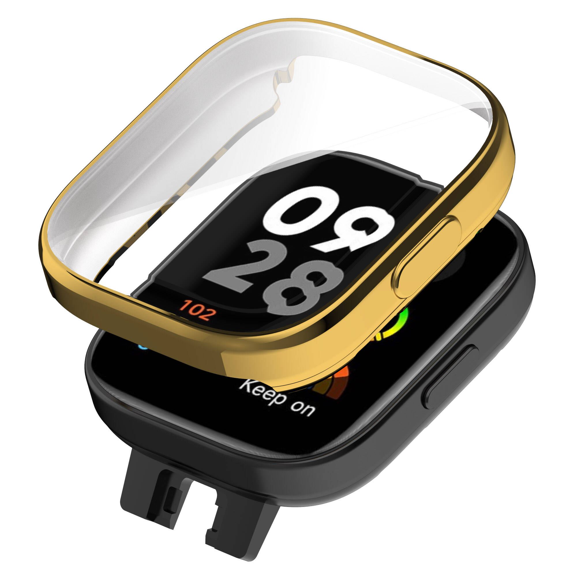 Xiaomi Uyumlu Redmi Watch 3 360 Derece Korumalı Kasa ve Ekran Koruyucu Tuhatu Watch Gard 30-Gold