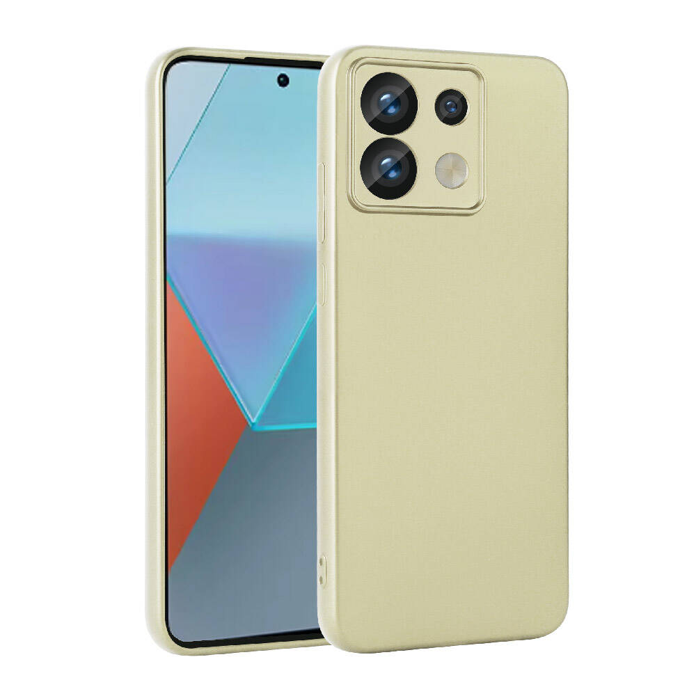 Xiaomi Uyumlu Redmi Note 13 Pro 5G Kılıf Tuhatu Marino Silikon Kapak-Gold