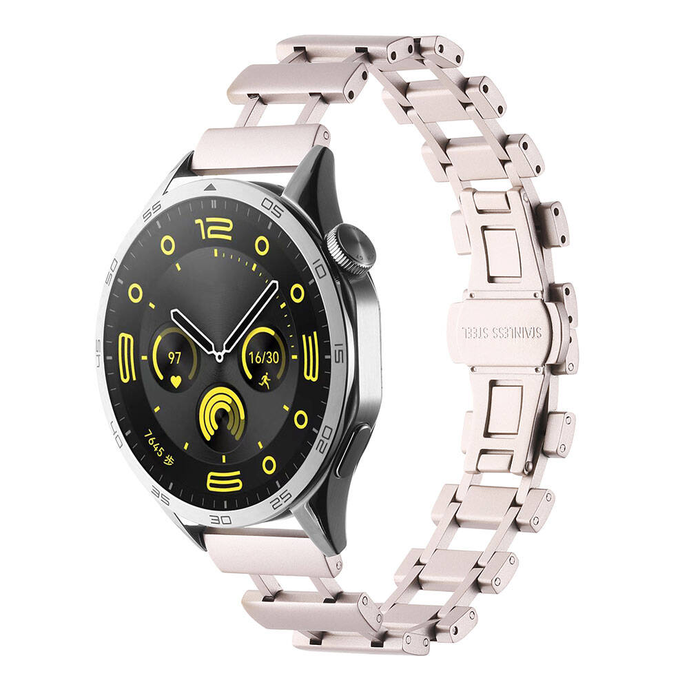 Galaxy Uyumlu Watch 46mm Tuhatu KRD-96 22mm Metal Kordon-Starlight