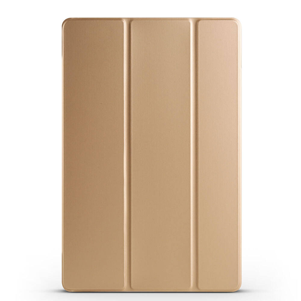 Galaxy Uyumlu Tab S9 FE Plus Tuhatu Smart Cover Standlı 1-1 Kılıf-Gold