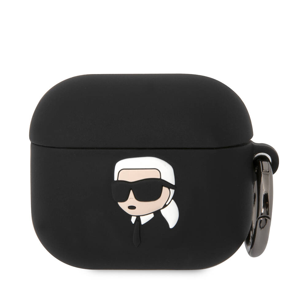 Airpods Uyumlu 3. Nesil Kılıf Karl Lagerfeld Orjinal Lisanslı Karl 3D Silikon Kapak