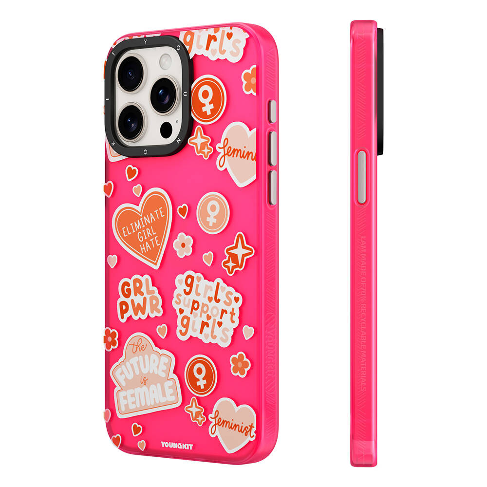 iPhone Uyumlu 12 Kılıf Bethany Green Tasarımlı Youngkit Sweet Language Kapak-Pembe