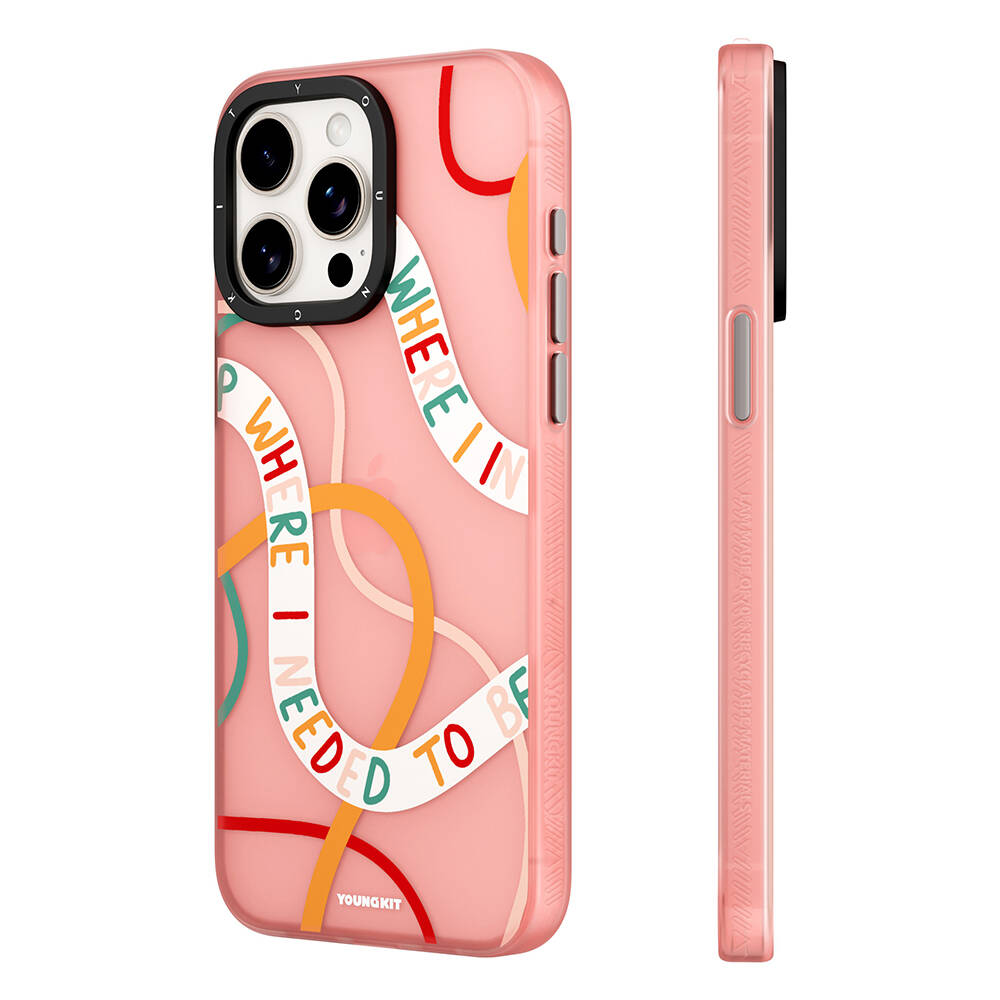 iPhone Uyumlu 12 Kılıf Bethany Green Tasarımlı Youngkit Sweet Language Kapak-Rose gold