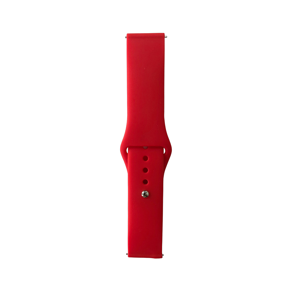 Galaxy Uyumlu Watch 42mm Band Serisi 20mm Klasik Kordon Silikon Strap Kayış-Brighr red