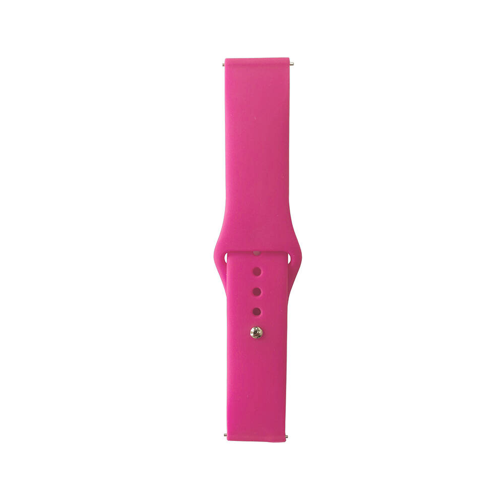 Gear S2 Band Serisi 20mm Klasik Kordon Silikon Strap Kayış-Barbie powder