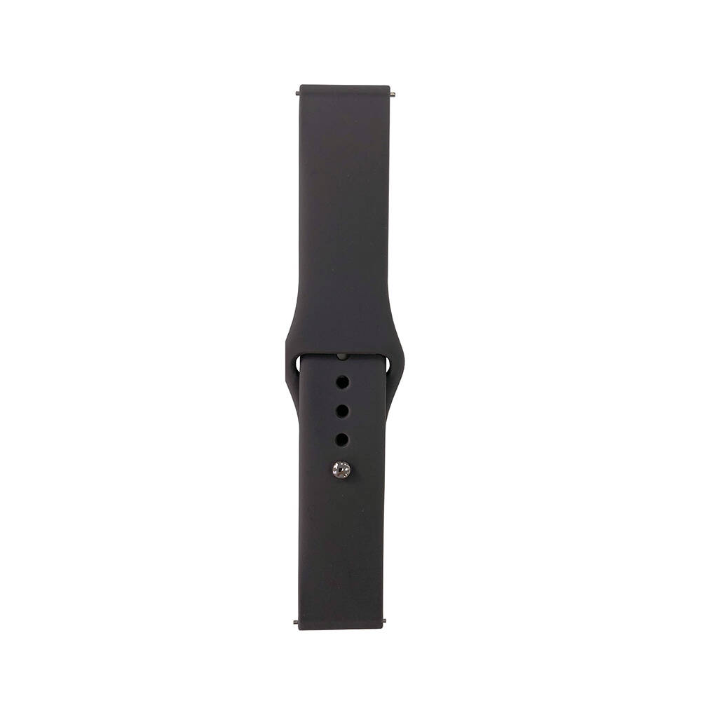 Huawei Uyumlu GT2 42mm Band Serisi 20mm Klasik Kordon Silikon Strap Kayış-Gri