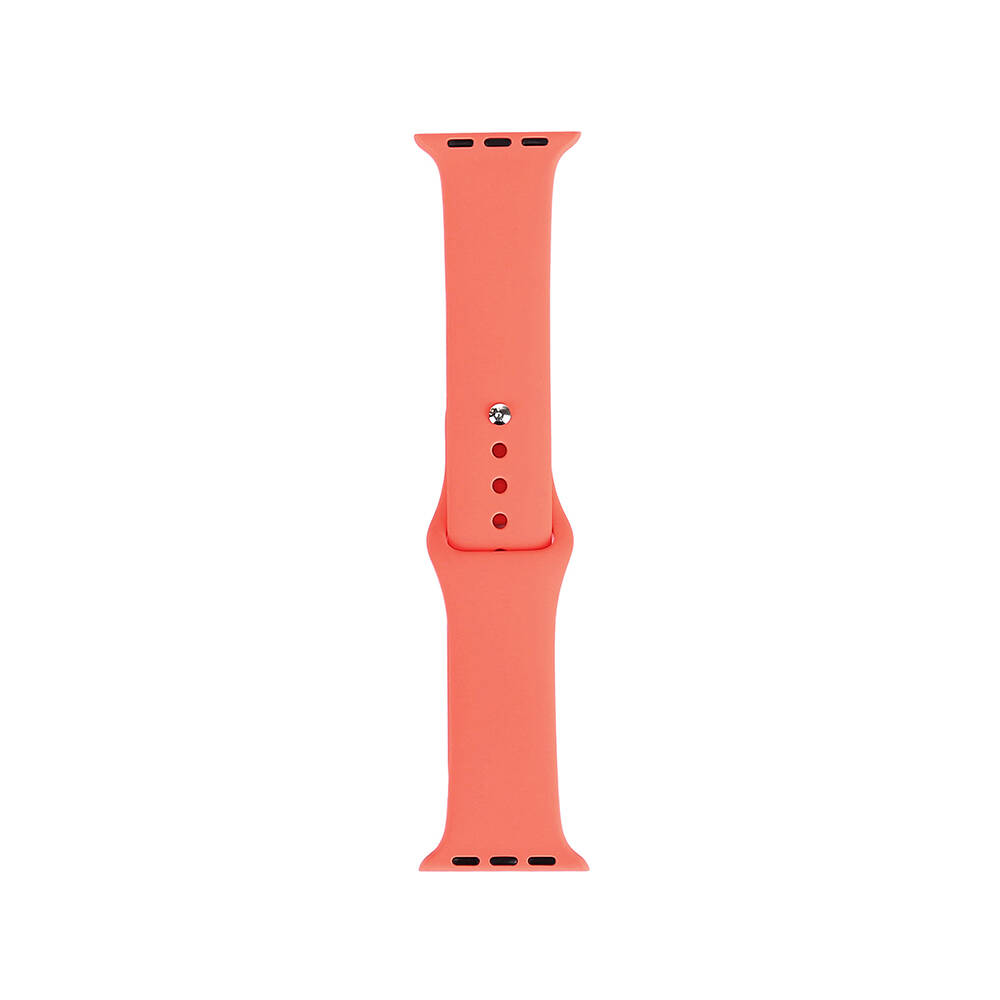 Watch 38mm Band Serisi Klasik Kordon Silikon Strap Kayış-Apricot orange