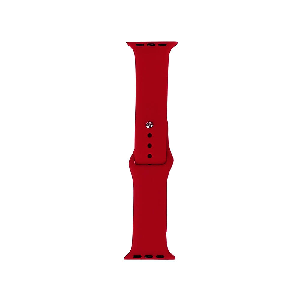 Watch 38mm Band Serisi Klasik Kordon Silikon Strap Kayış-Chinese red