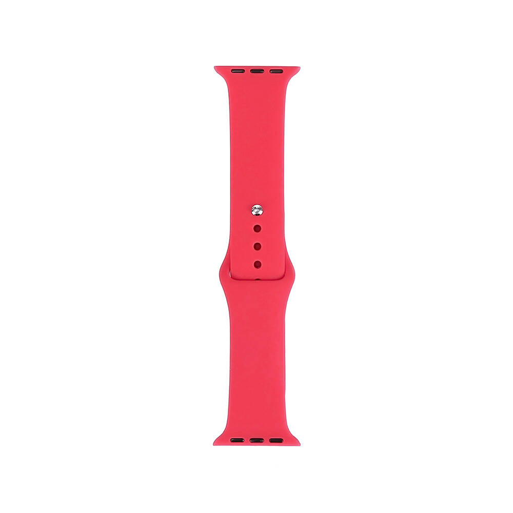 Watch 38mm Band Serisi Klasik Kordon Silikon Strap Kayış-Light rose red