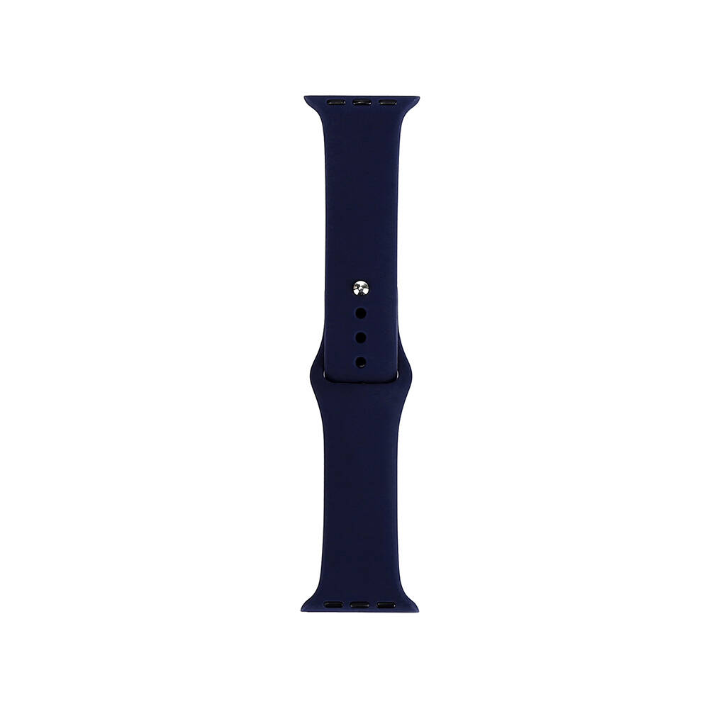 Watch 38mm Band Serisi Klasik Kordon Silikon Strap Kayış-Midnight blue